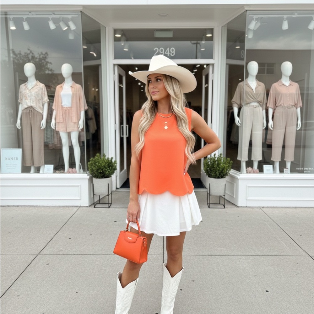 Naked Zebra Vibrant Orange Top